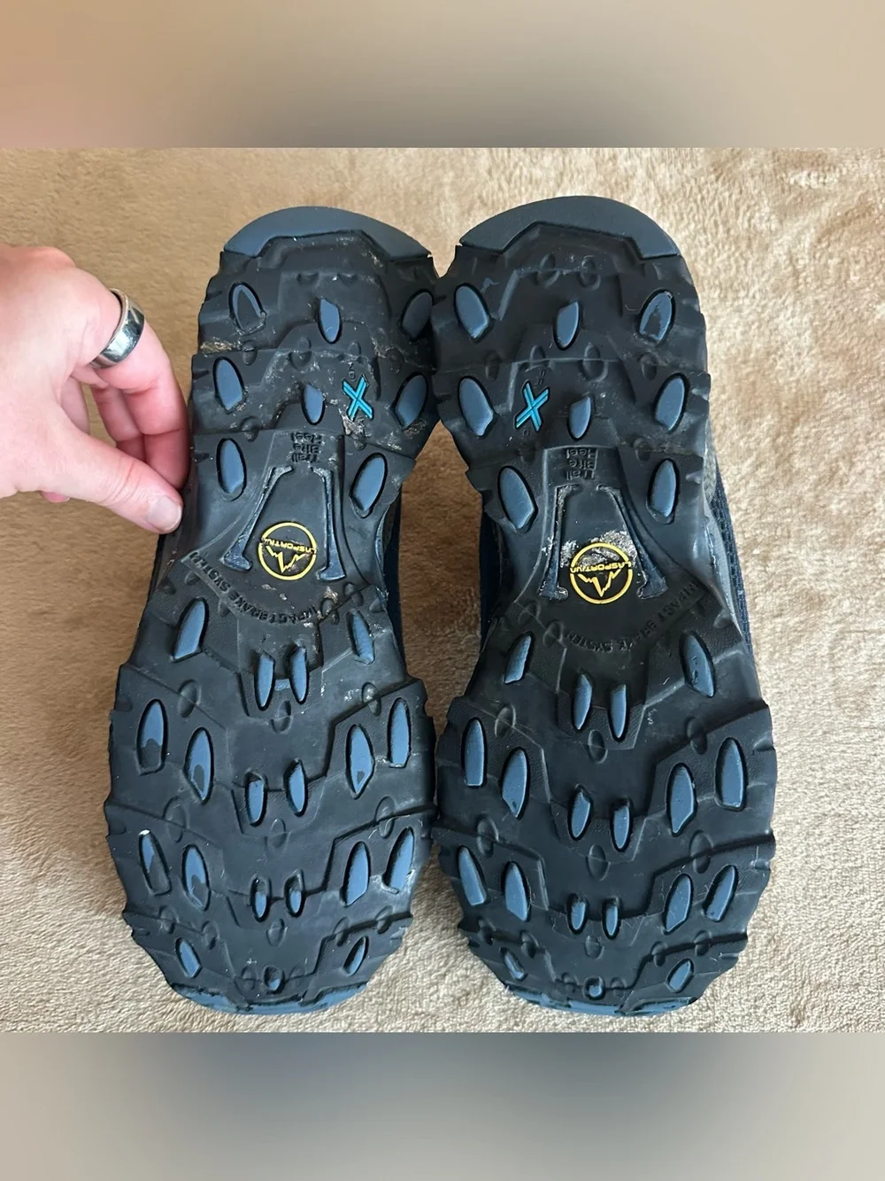 La Sportiva Wild Cat Trail Running Hiking Shoes Men's US 10 Blue Ankle Height